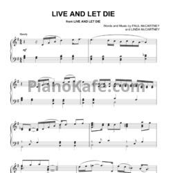 Ноты The Beatles - Live and let die - предпросмотр