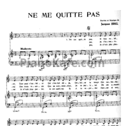 Ноты Jacques Brel - Ne me quitte pas
