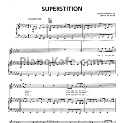 Ноты Stevie Wonder - Superstition - предпросмотр