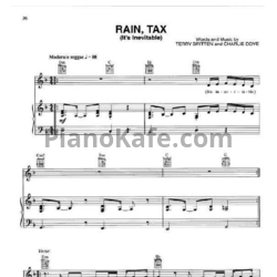Ноты Celine Dion - Rain, tax (It's inevitable) - предпросмотр
