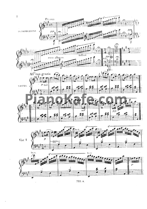 Ноты Карл Черни - Экспромты или блестящие вариации, Op. 36 - PianoKafe.com