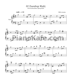 Ноты Yiruma - Teardrop waltz - предпросмотр