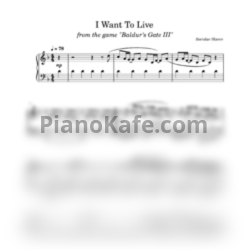 Ноты Borislav Slavov - I want to live - предпросмотр