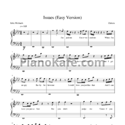 Ноты Julia Michaels - Issues - предпросмотр