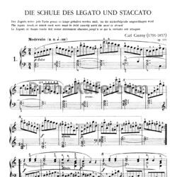 Ноты Карл Черни - 50 этюдов на legato и staccato (Оp. 335) - предпросмотр