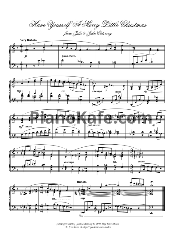 Ноты Frank Sinatra - Have Yourself a Merry Little Christmas - PianoKafe.com