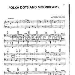Ноты Jimmy Van Heusen - Polka dots and moonbeams - предпросмотр