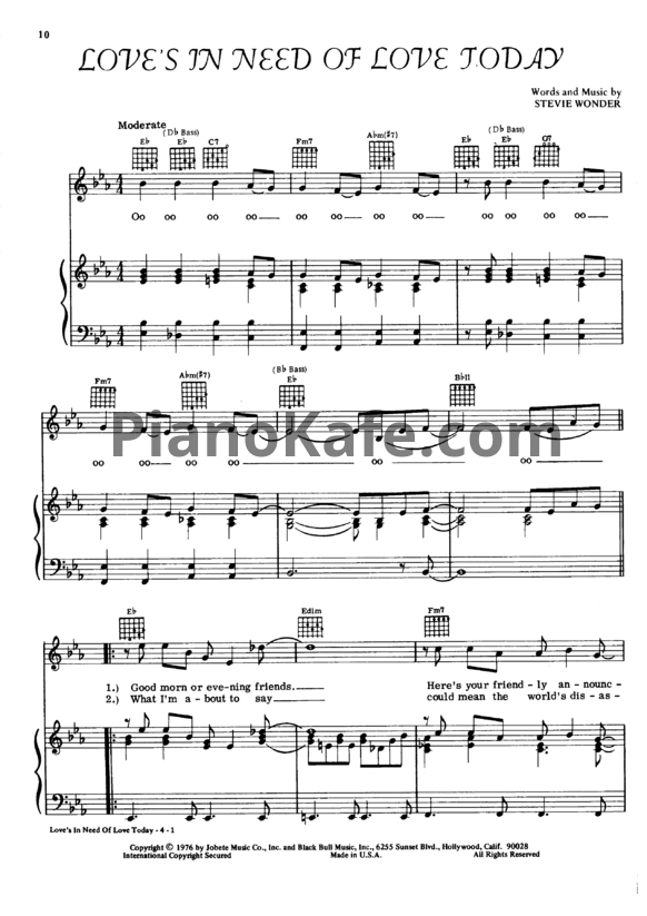 Ноты Stevie Wonder - Songs in the key of life (Книга нот) - PianoKafe.com