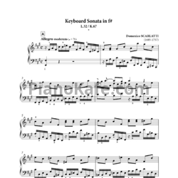 Ноты Д. Скарлатти - Соната K67/L32 - предпросмотр