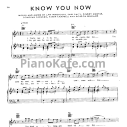 Ноты Amy Winehouse - Know you now - предпросмотр