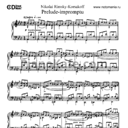 Ноты Н. Римский-Корсаков - Прелюдия-импровизация - предпросмотр