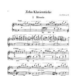 Ноты Ян Сибелиус - 10 пьес для фортепиано (Oр. №58) - предпросмотр