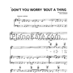 Ноты Stevie Wonder - Don't you worry 'bout a thing - предпросмотр