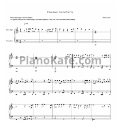 Ноты Britney Spears - One kiss from you - предпросмотр