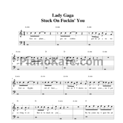 Ноты Lady Gaga - Stuck on fuckin' you - предпросмотр