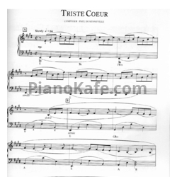 Ноты Richard Clayderman - Triste coeur - предпросмотр