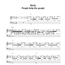 Ноты Birdy - People Help The People
