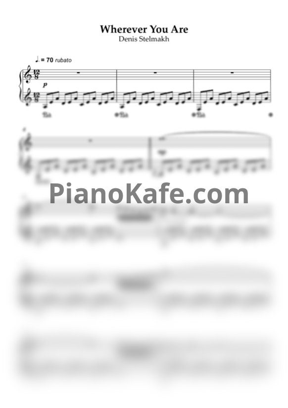 Ноты Denis Stelmakh - Wherever you are - PianoKafe.com