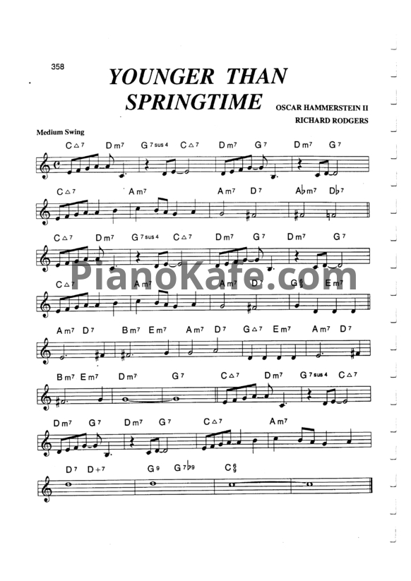 Ноты Richard Rodgers - Younger than springtime - PianoKafe.com