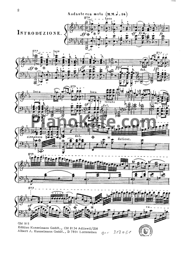 Ноты Карл Черни - Вступление, "Блестящие вариации и рондо де Шасс", Op. 202 - PianoKafe.com