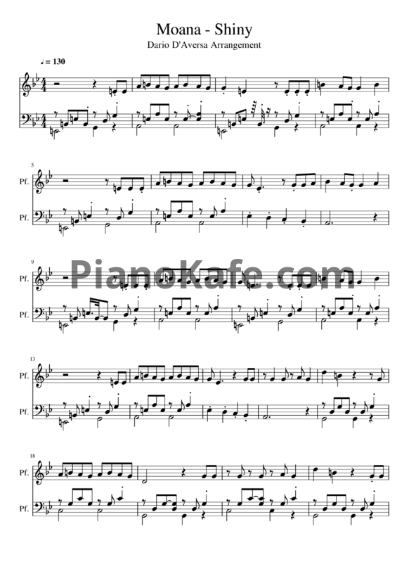 Ноты Jemaine Clement - Shiny - PianoKafe.com