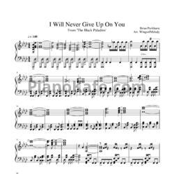 Ноты Brian Parkhurst - I will never give up on you