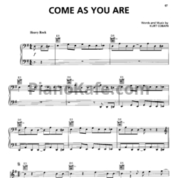 Ноты Nirvana - Come as you are - предпросмотр