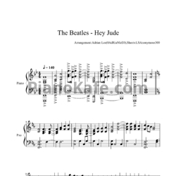 Ноты The Beatles - Hey Jude (Adrian Lee version) - предпросмотр