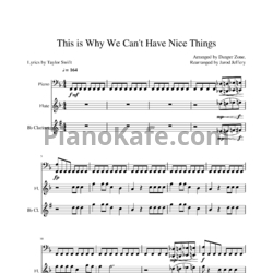 Ноты Taylor Swift - This is why we can't have nice things - предпросмотр