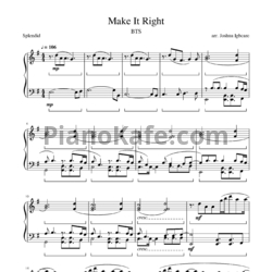 Ноты BTS - Make it right - предпросмотр