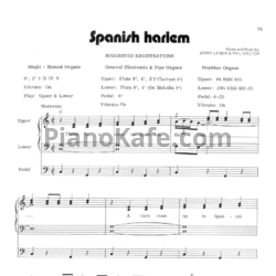 Ноты Elvis Presley - Spanish harlem - предпросмотр