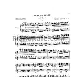 Ноты Владимир Ребиков - В лесу (Op. 43) - предпросмотр