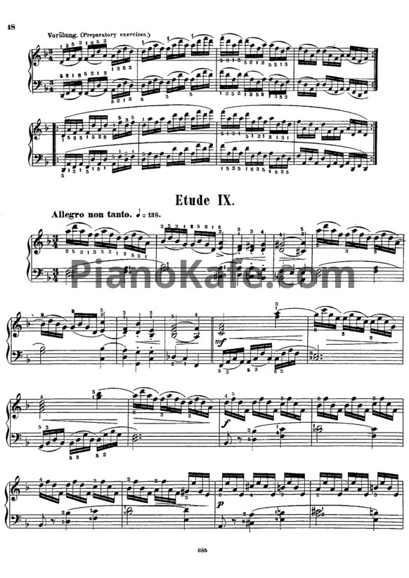 Ноты Альберт Лешгорн - Этюд (Соч. 169, №9) - PianoKafe.com