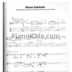 Ноты Black Sabbath - Black Sabbath (Guitar tabs) - предпросмотр