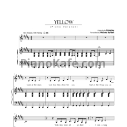 Ноты Coldplay - Yellow (Transcribed by Michael Jordan) - предпросмотр