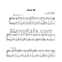 Ноты Dustin O'Halloran - Opus #9
