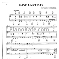 Ноты Bon Jovi - Have a nice day (Книга нот) - предпросмотр