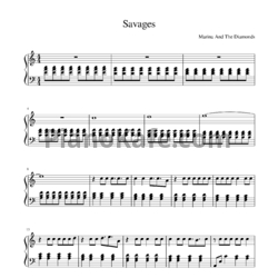 Ноты Marina and the Diamonds - Savages - предпросмотр