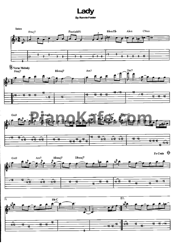 Ноты George Benson - Lady - PianoKafe.com