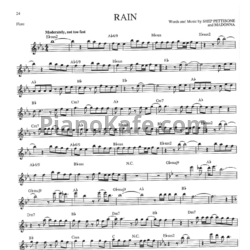 Ноты Madonna - Rain (Переложение для флейты) - предпросмотр