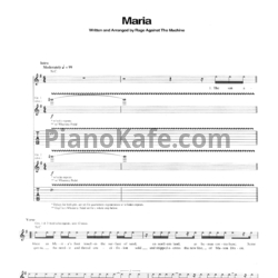 Ноты Rage Against the Machine - Maria - предпросмотр
