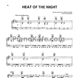 Ноты Bryan Adams - Heat of the night - предпросмотр