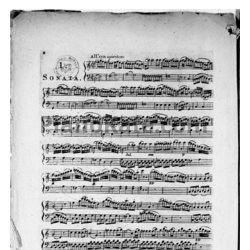 Ноты Франсуа Девьен - Соната для гобоя и бассо континуо до мажор (Op.70 №1). Клавир - предпросмотр