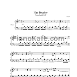Ноты Avicii - Hey brother - предпросмотр