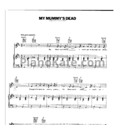 Ноты John Lennon - My mummy's dead - предпросмотр