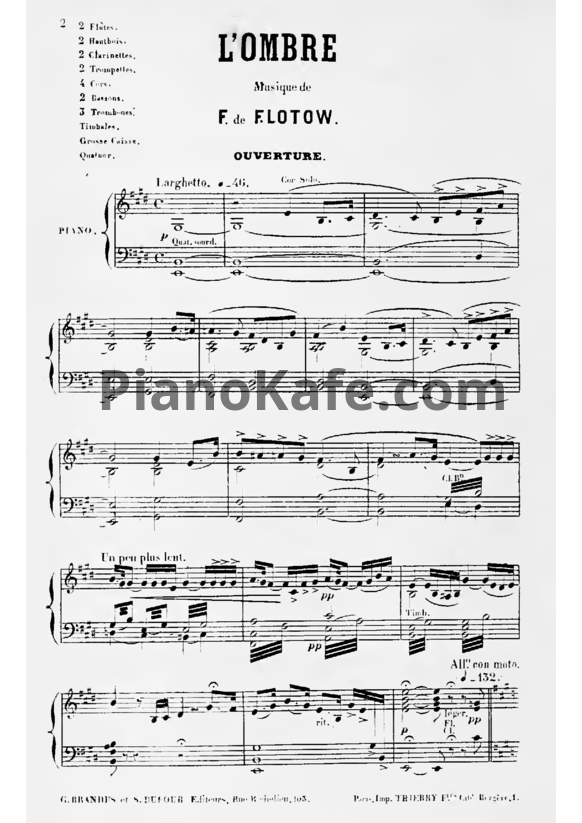 Ноты Фридрих фон Флотов - Опера "Тень" - PianoKafe.com