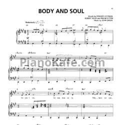 Ноты Billie Holiday - Body and soul - предпросмотр