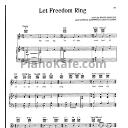 Ноты Barry Manilow - Let freedom ring - предпросмотр
