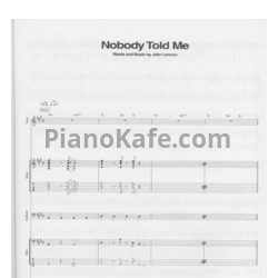 Ноты John Lennon - Nobody told me (Партитура) - предпросмотр