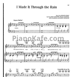 Ноты Barry Manilow - I made it through the rain - предпросмотр